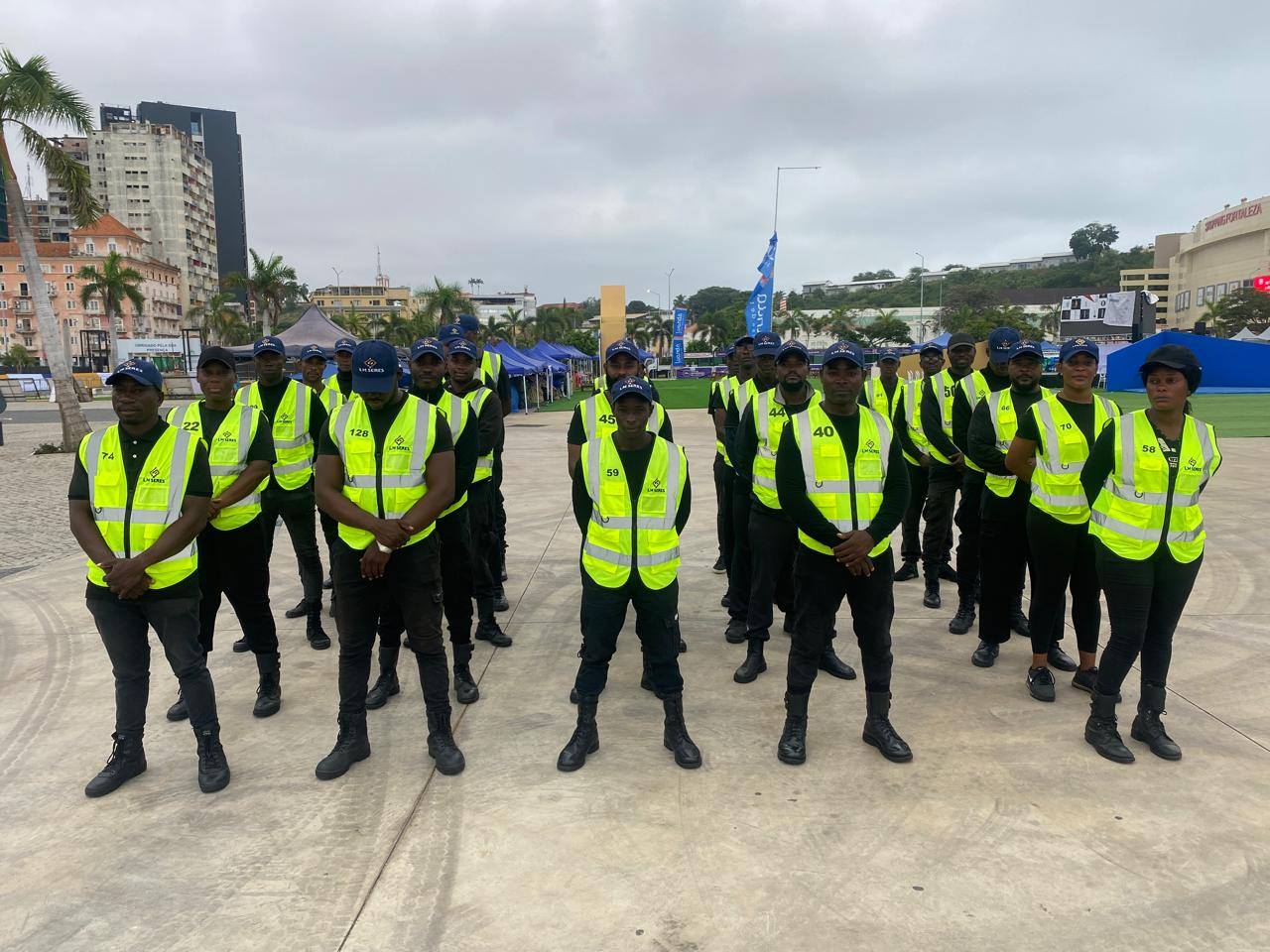 Equipa de segurança em evento